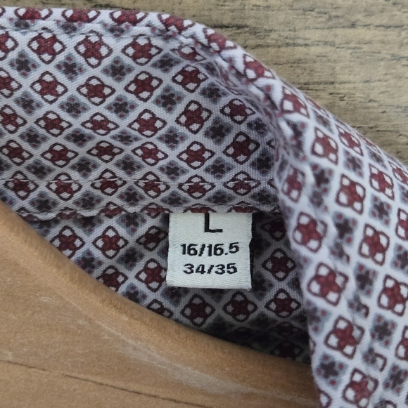 Lucky Brand Men's Large Classic Stretch Patterned Shirt - Picture 6 of 12